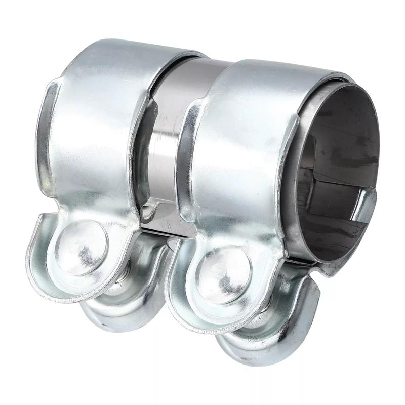 Exhaust Clamp Stainless Steel 45mm 50mm 63mm Exhaust Tube Pipe Connector Joiner Sleeve Clamp Adjustable Tip Car Accessories