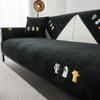 Soft Chenille Embroidery Four Season Universal Sofa Towel, L-shaped Sectional Anti-slip Sofa Cover for Living Room