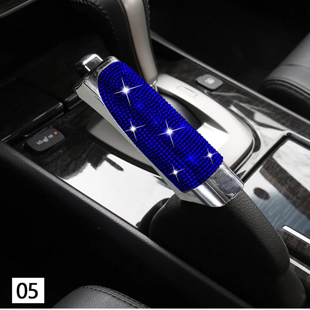1/3PCS Universal Crystal Car Handbrake Covers Anti-slip Auto Gear Shift Collars Bling Diamond Car Interior Accessories for Woman
