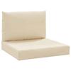 VidaXL Lot de 2 Coussins de Palette, Galette de Siège Imperméable, Coussin de Jardin, Décoration d'Extérieur Terrasse, Beige 361757