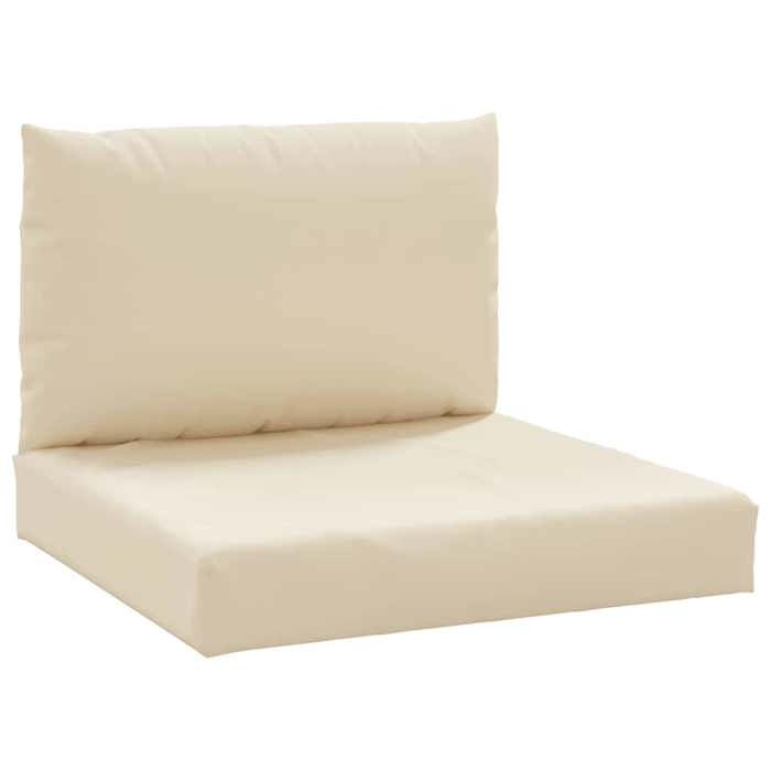 VidaXL Lot de 2 Coussins de Palette, Galette de Siège Imperméable, Coussin de Jardin, Décoration d'Extérieur Terrasse, Beige 361757