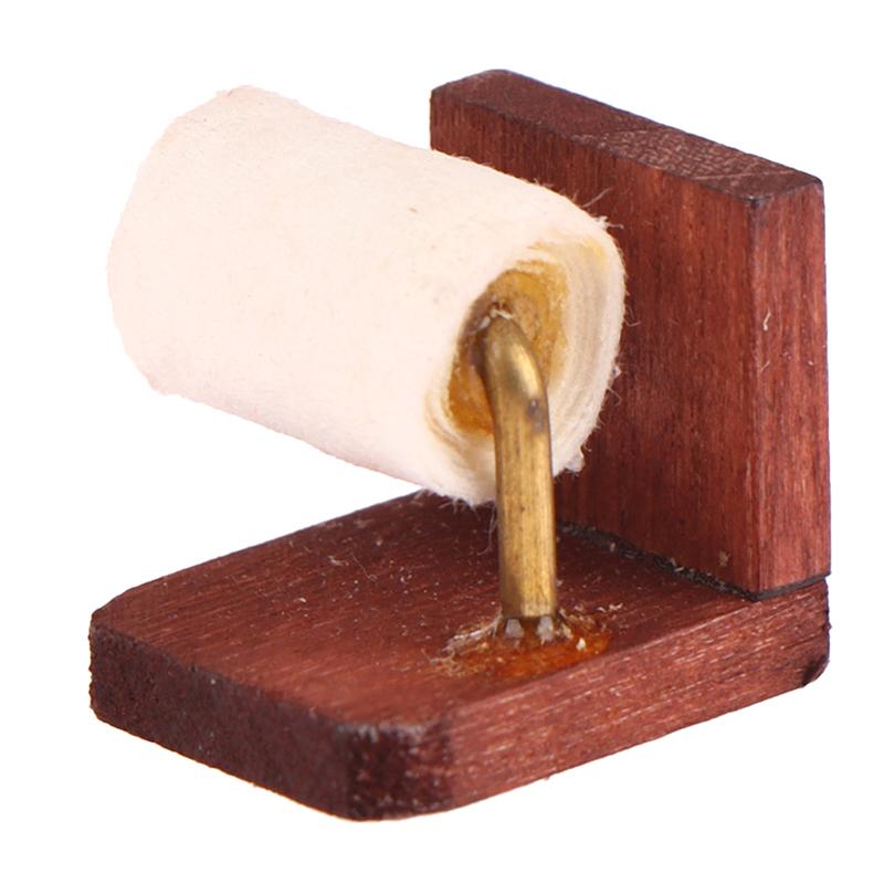 1:12 Dollhouse Miniature Tissue Paper Roll Paper With Stand Model Bathroom Decor Toy Doll House Accessories