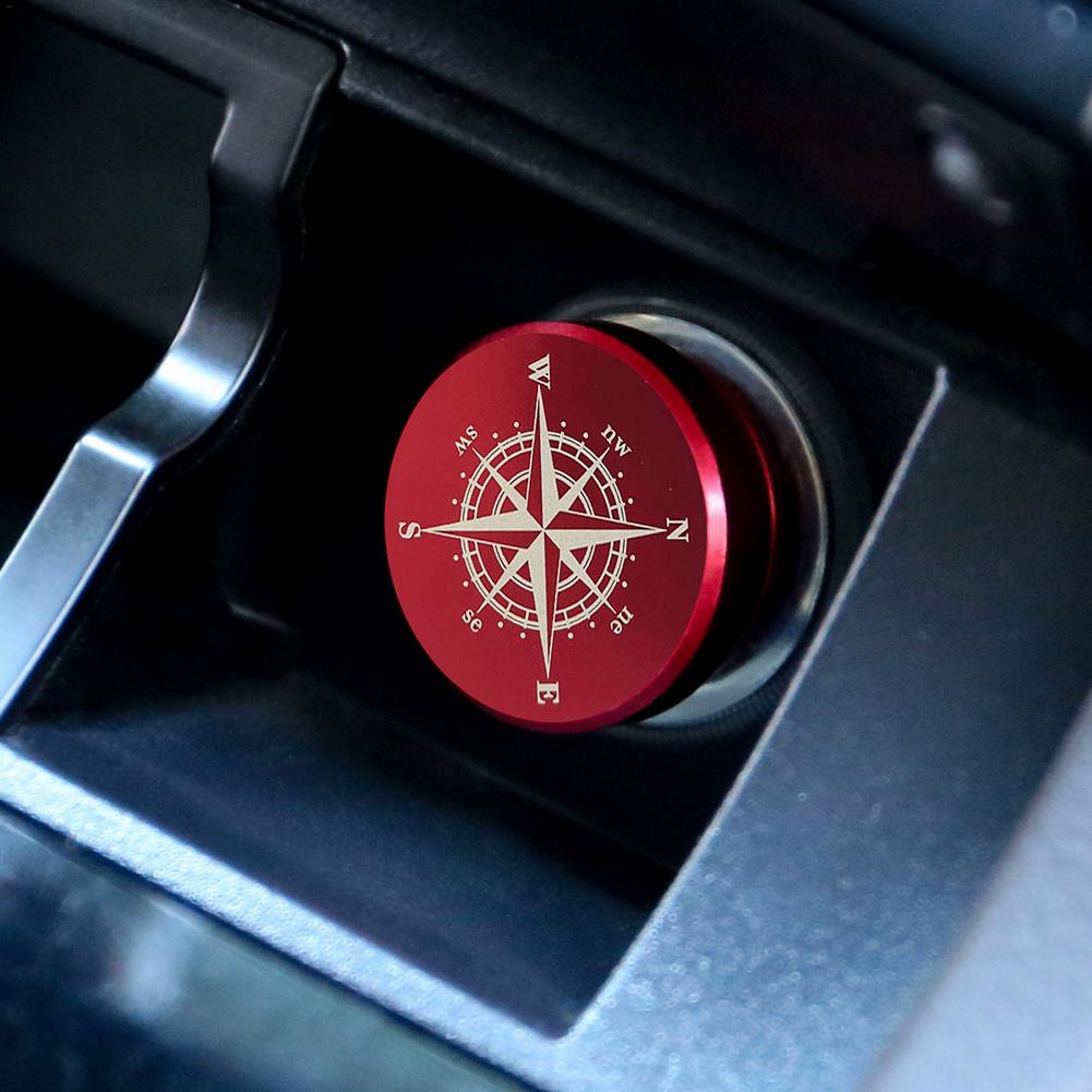 No Smoking Compass Car Cigarette Outlet Cover Socket Plug Universal Eject Fire Button 12V Car Cigarette Lighter Cover