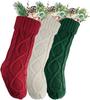 1/3pcs Christmas Stockings Large Size Cable Knit Long Tube Stocking Christmas Decorations for Home Fireplace Holiday Party Decor