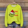 Women's Christmas Print Cardigan Long Sleeve Round Neck Knit Top