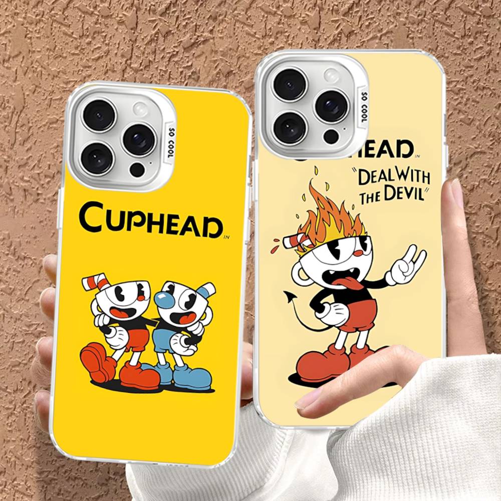 Comedy Animation C-Cuphead Cartoon Phone Case For IPhone 17 16 15 14 13 Pro 12 11 Pro Max PLUS Color Back Cover