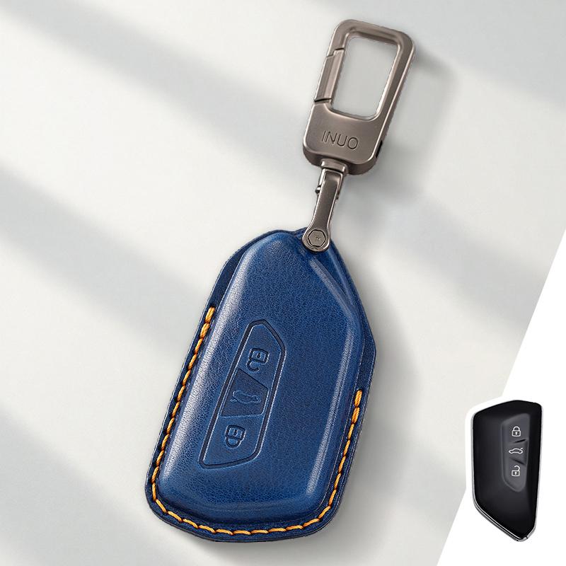 

Genuine Leather Protector for Volkswagen VW Polo Golf 7 MK7 Tiguan Passat Key Case Cover Fob