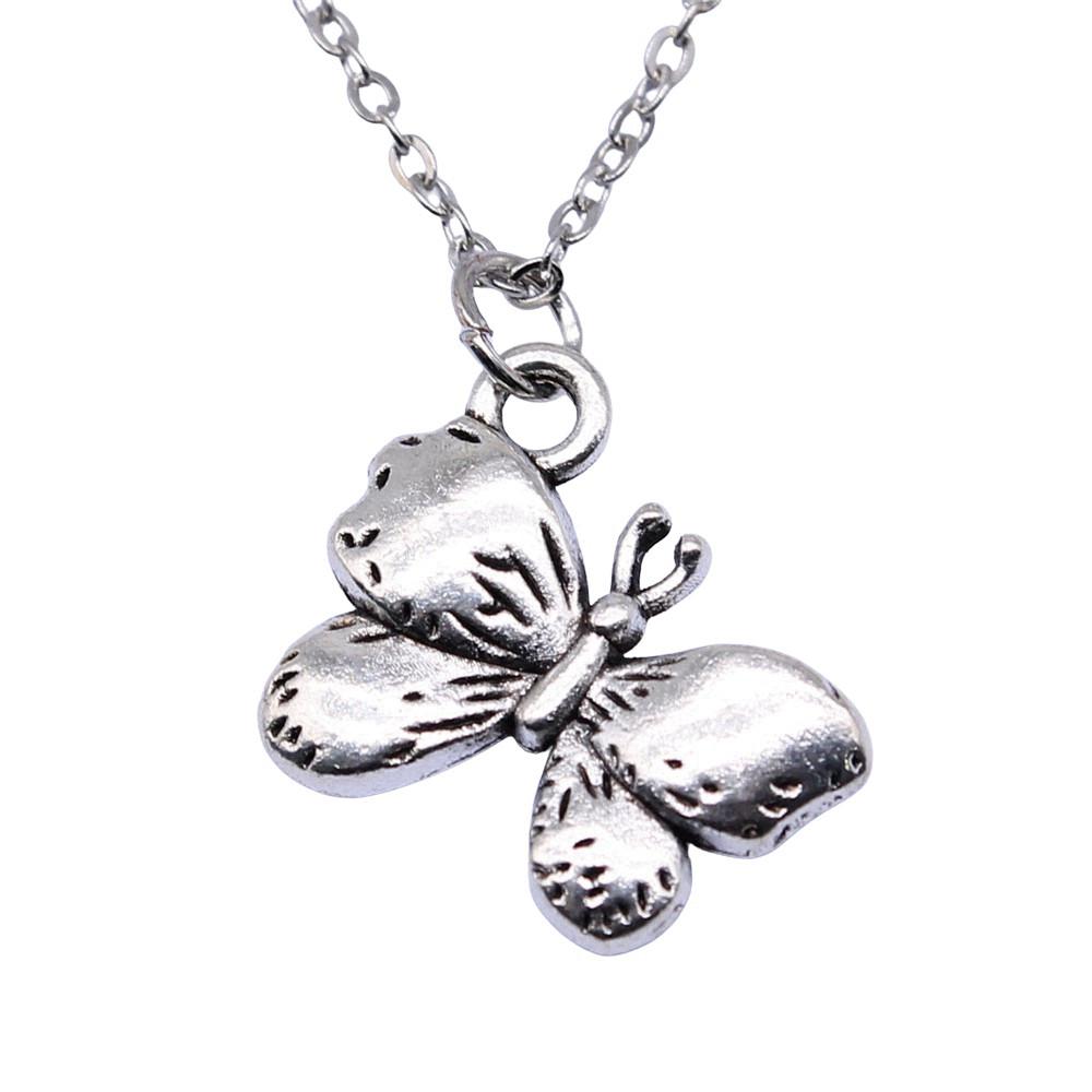 Dragonfly Pendant Necklace Insect Nature Inspired Delicate Jewelry 40cm Short Chain