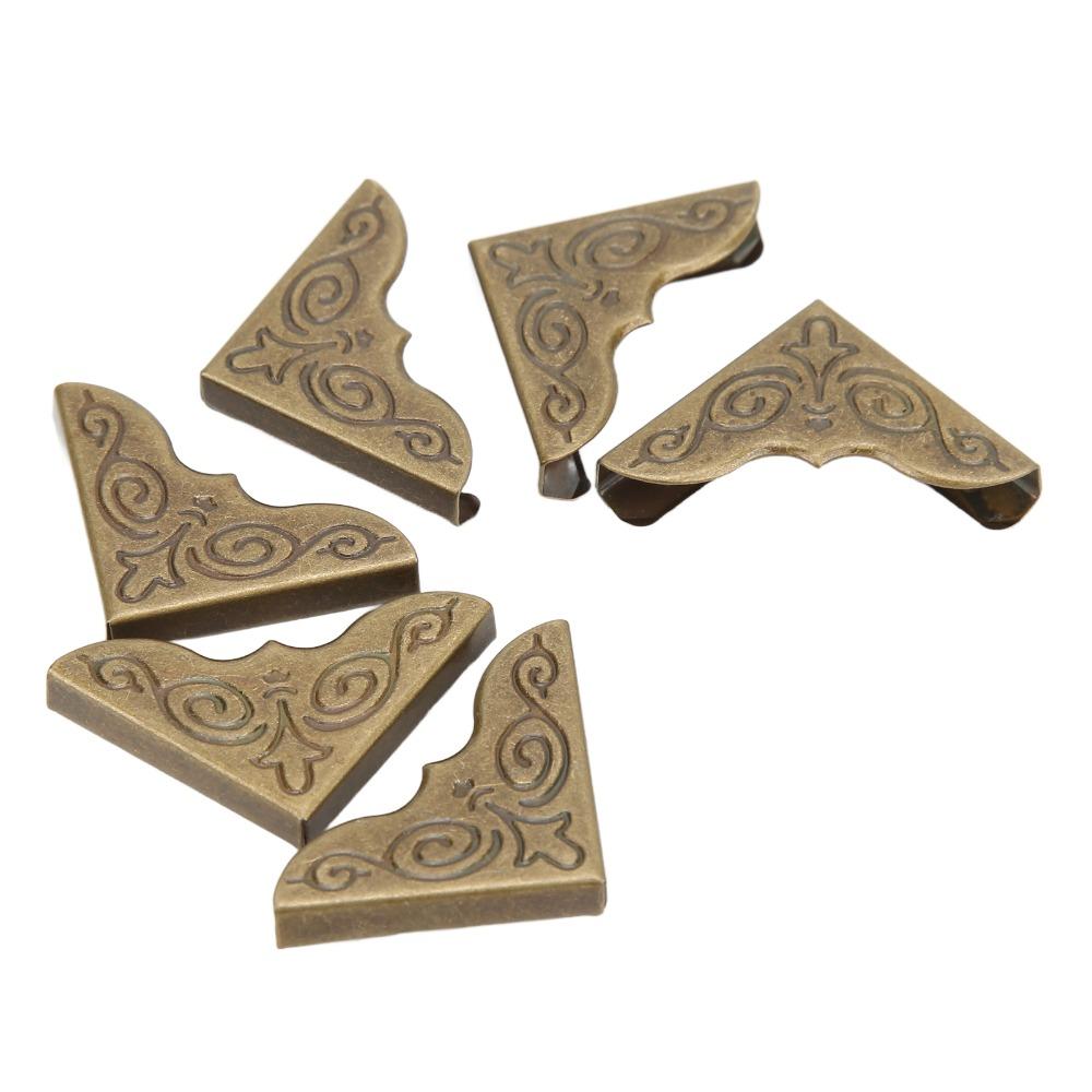 100pcs Bronze Metal Corner Protector Vintage Corner Guards Photo Album Corner Protector Notebook