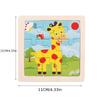 4PCS Kids Wooden Jigsaw Puzzle Set 11cm/4.33in Cartoon Animal Vehicle Pattern Children Montessori Educational Toys Games TMZ