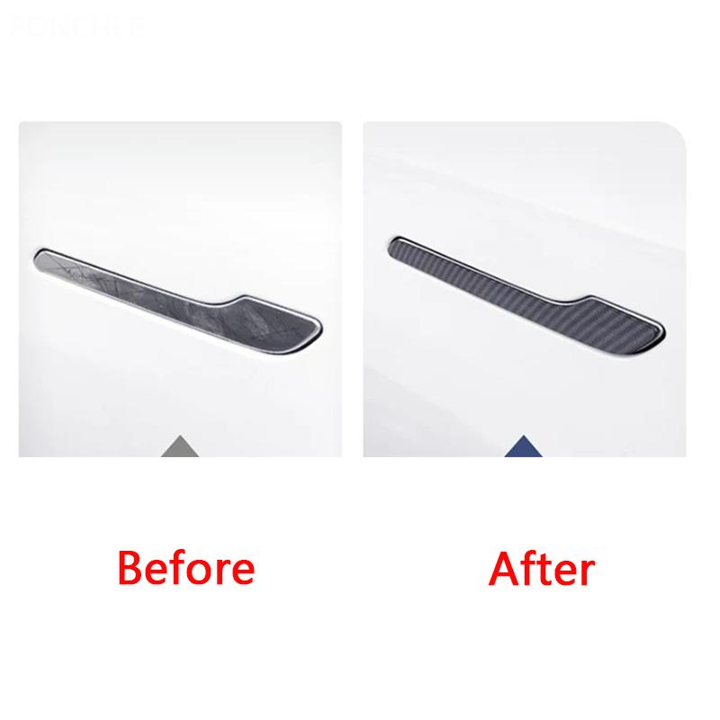 For Tesla Model YL 2025-2027 Electric Door Handle Protection Sticker Protective Cover Automobile Modification Supplies