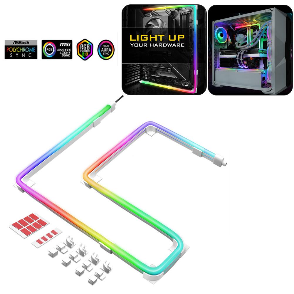 

M1 5V 3-контактная светодиодная лента ARGB Neon для украшения корпуса компьютера 5V 3PIN набор светодиодных лент гибкая лампа лента для корпуса ПК подсветка корпуса