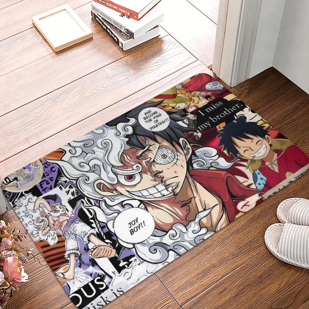 Anime One Piece Doormat Anti-Slip Bath Kitchen Mat Living Room Floor Door Entrance Carpet Rug