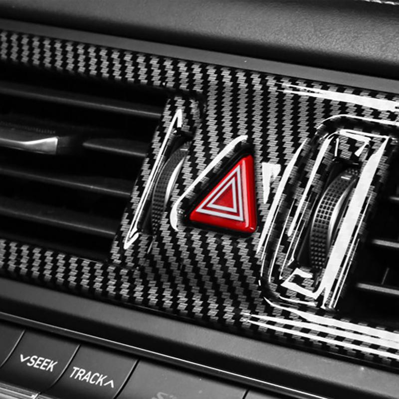 For Genesis G70     Carbon Fiber Style ABS Central Air Condition Outlet Vent Cover Trim Interior Accessories