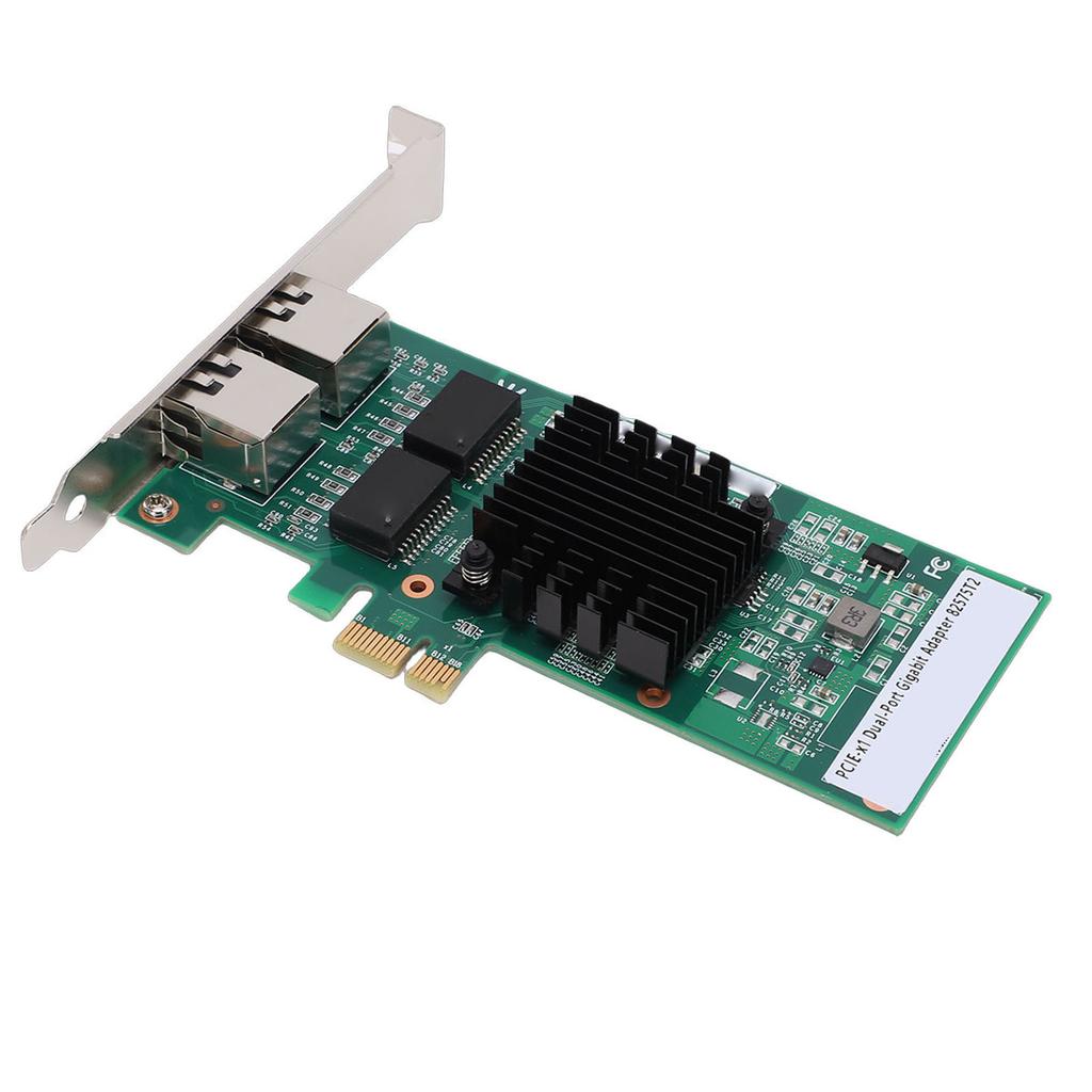 PCIE Network Card Double RJ45 Ports 10Mbps 100Mbps 1000Mbps 82575 Chipset PCI Express Network Adapter Support for