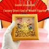Golden God of Wealth 999 Pure Gold Ornament for Office & Business
