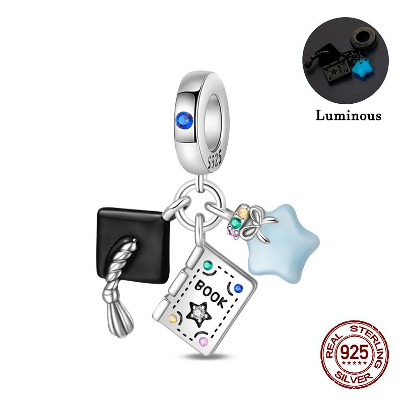 Copper Graduation Season Series Owl Bachelor'S Hat Charms Beads Suitable For 3Mm Original Design Bracelets DIY Style Jewelry