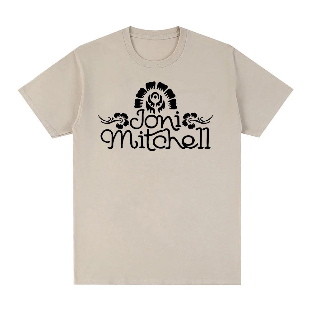 

Summer Joni Mitchell T-Shirt Round Neck Short Sleeve Clothing High Quality Cotton Women Tee-shirt Casual Graphic Printing Tops 5XL різнокольоровий