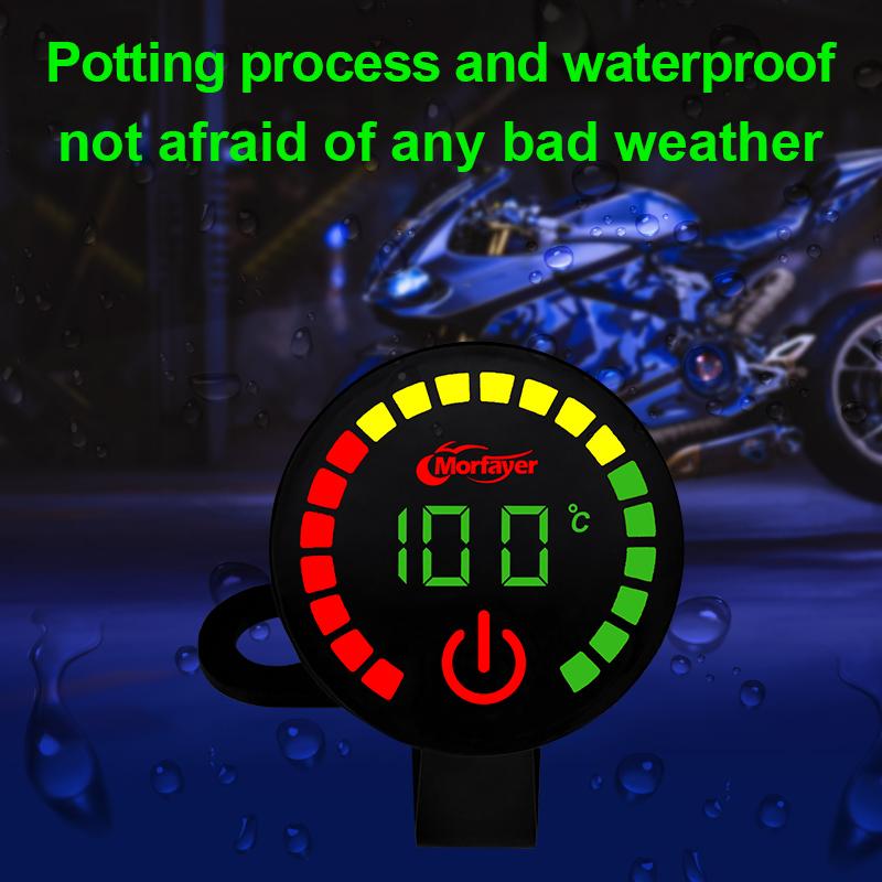 Motorcykel Vattentemperatur Mini Mätare För XMAX250 300 NMAX CB 400 CB500X termometer Spänningsmätare Dubbel display