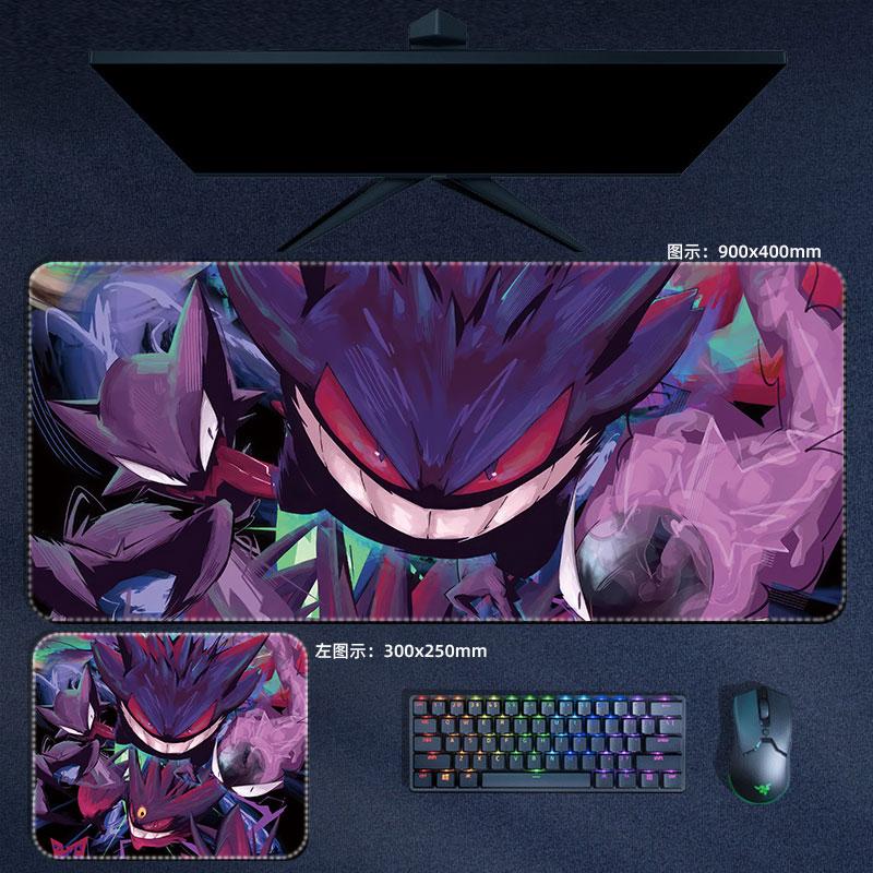 

Gengar Grande Mouse Pad Anime Pokemon Large Mousepad Computer Keyboard Pad Manga LockEdge Thickened Accessories Desk Mat 30x60x0.2cm