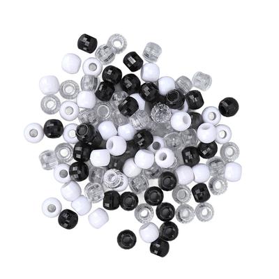 100 Peças Contas de Cabelo Plástico Transparente Contas de Ligação para Extensão de Cabelo para Ornamentos de Tranças de Cabelo DIY