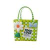 Small Fresh Plastic Woven Handbag Bow Handwoven Bag Wrench Gift Packaging Bag Bow Plastic Woven Bag