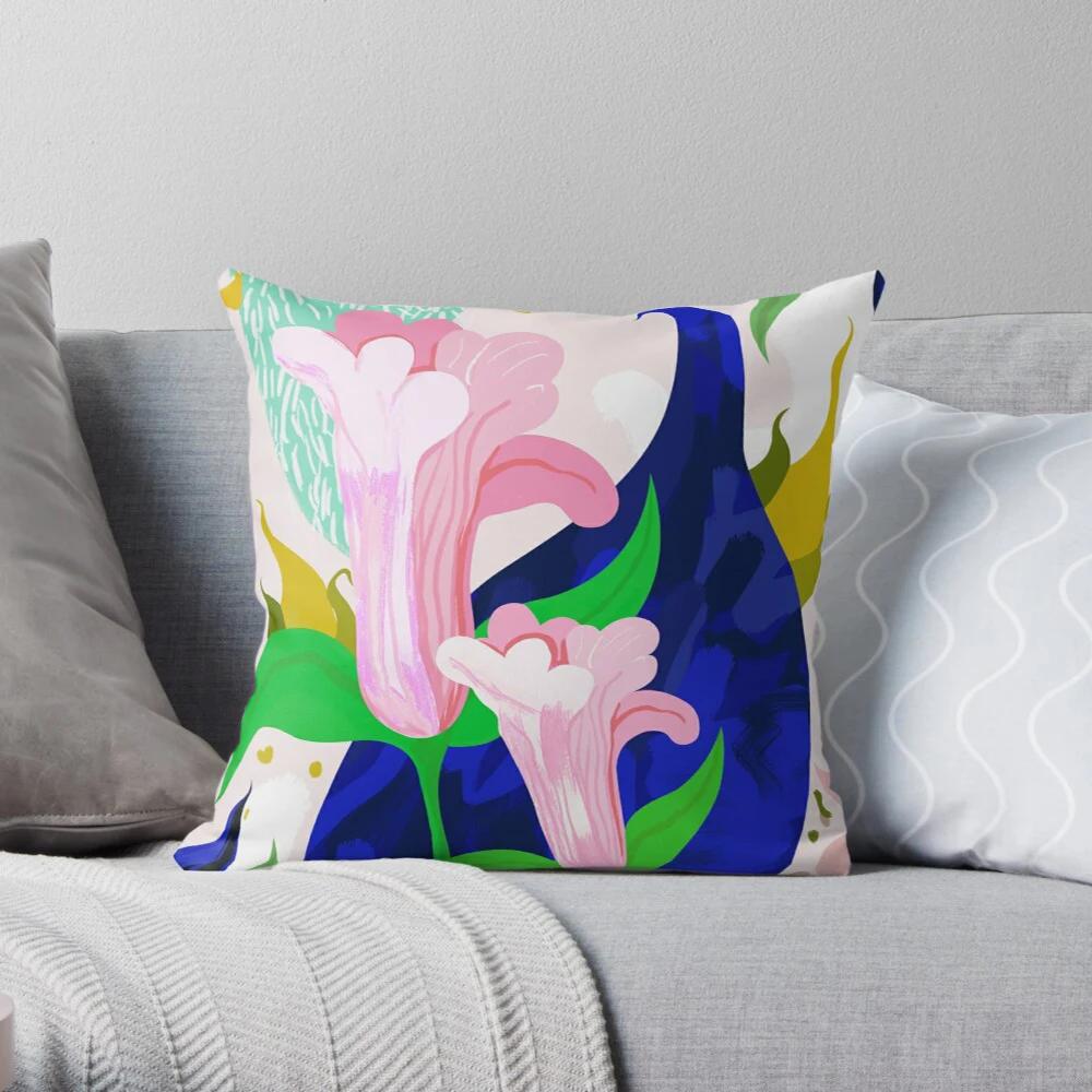Simple Bedroom Living Room Decoration Sofa Bed Pillowcase Abstract Human Animal Flower Pattern Home  Cushion Cover