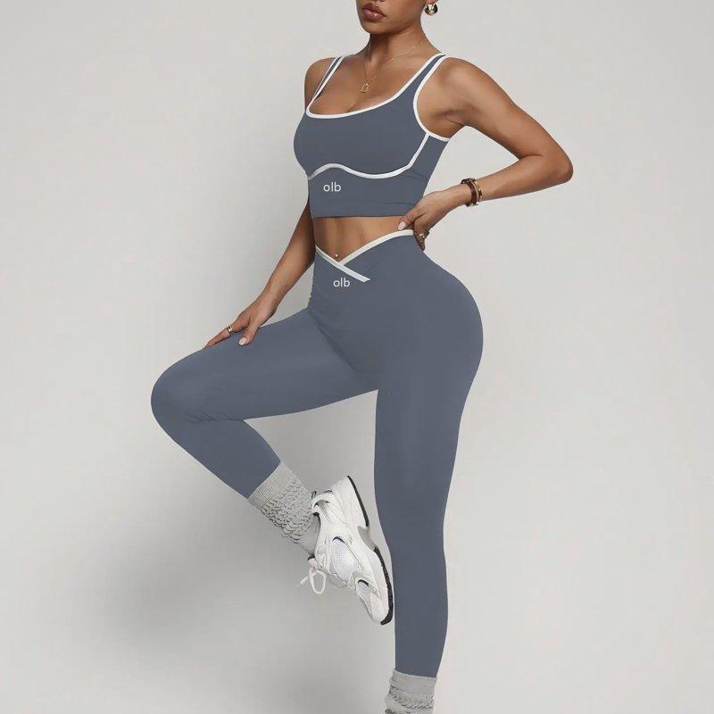 2-Piece New Sports Bra Vest Pants Fitness Suit, Women's Luxurious And Comfortable High Waisted And Hip Lifting Yoga Suit Set