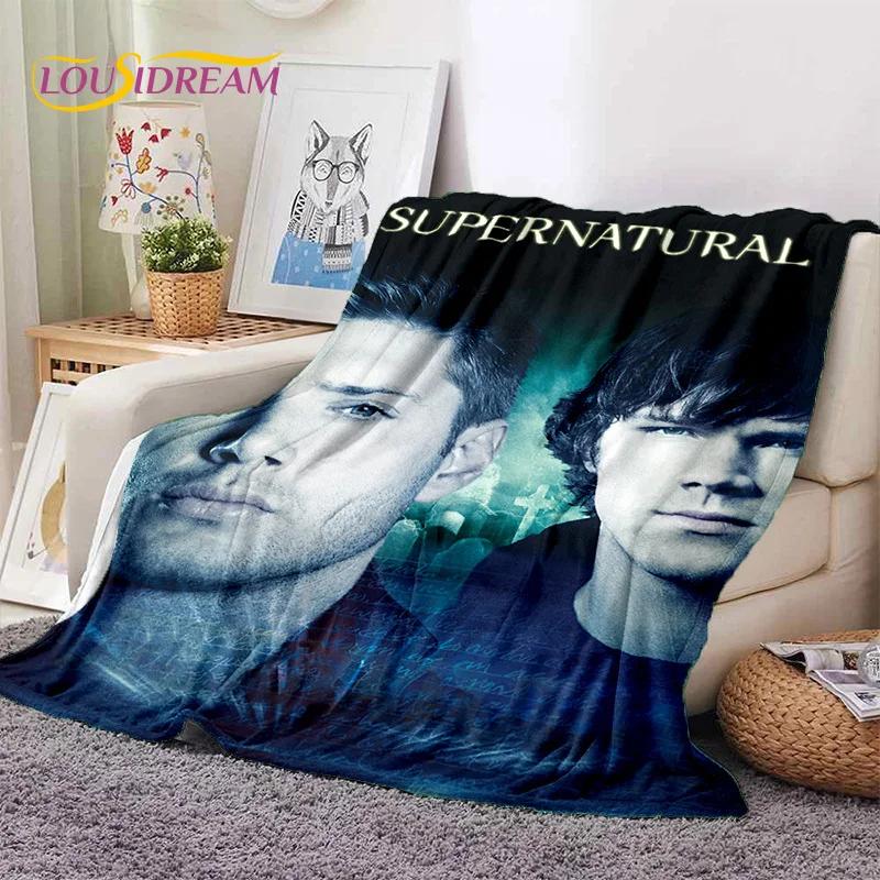 D Supernatural Dean Sam Soft Flannel Throw Blanket Cozy Picnic Bed Sofa Home Bedroom Gift