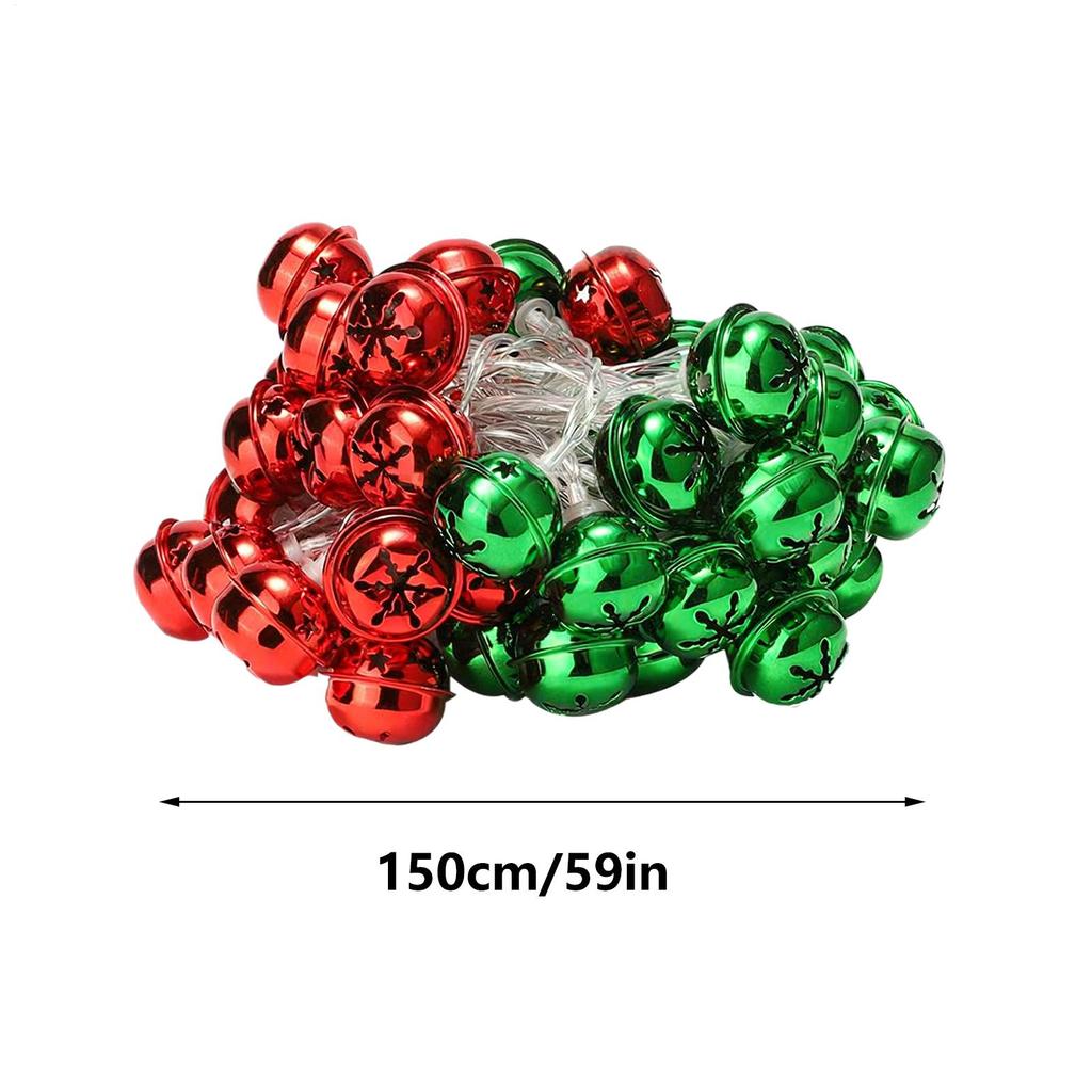 Christmas Bell String Lights Waterproof LED Flexible Christmas Decorations Holiday Fairy Lights Bell Garlands For Table