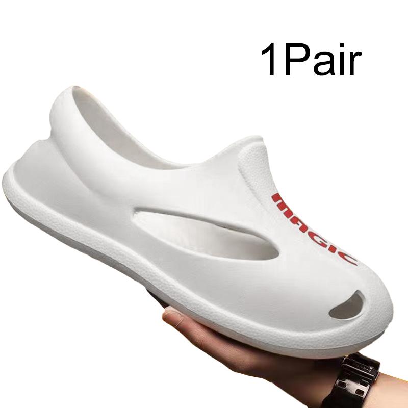 

1 пара обуви Eva на толстой подошве для пар, пляжная обувь для мужчин/женщин, сандалии, мода 42-43 белый