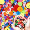 95 Stück Bunte Runde Plastikknöpfe, 0,7-2,5 cm Verschiedene Größen für DIY-Bastelarbeiten Nähen Stricken, ZSY