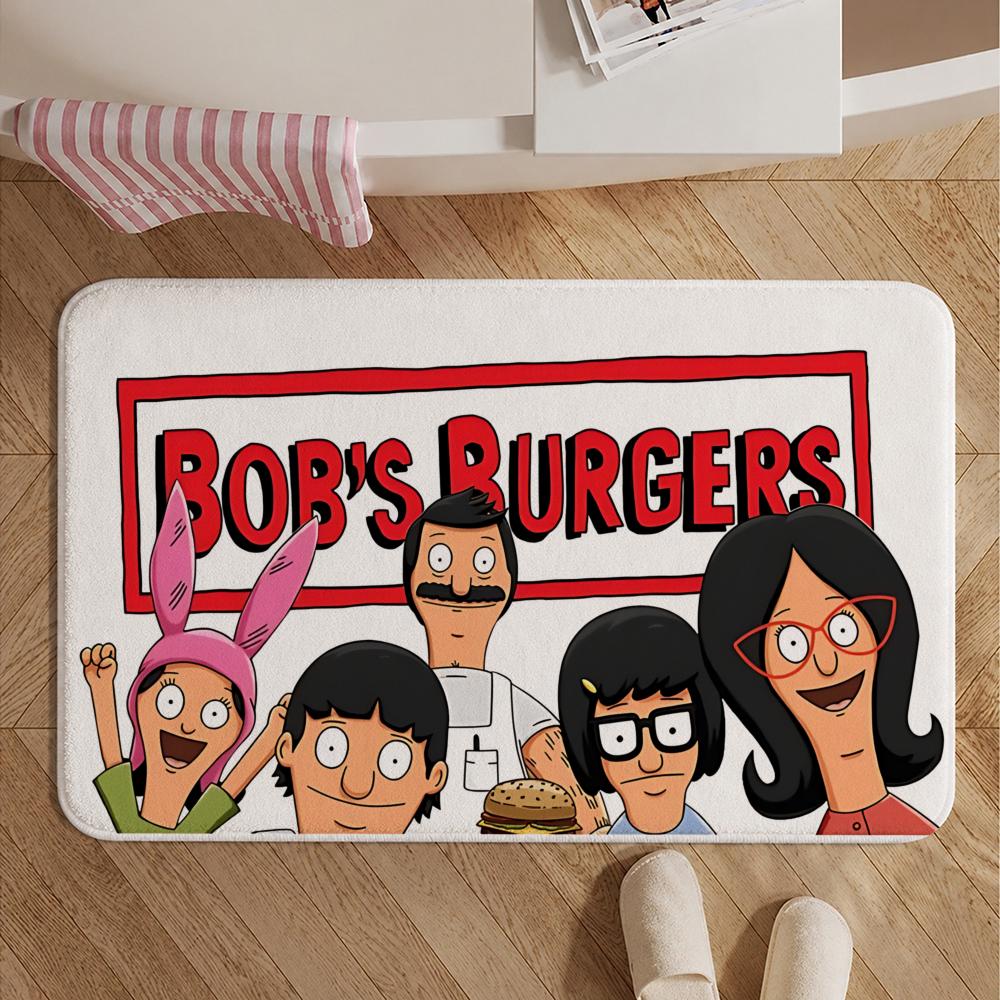 Animation-Bob's BurgersS Floor Mat Soft Non-Slip Bath Mat, Bedside Carpet, Absorbent Doormat for Home