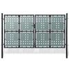 VidaXL Garden Fence Gate Black Steel 300x200 Cm Garden Gate 141693