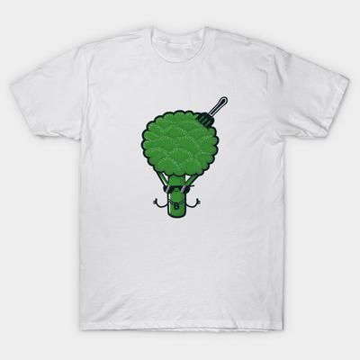 T-shirt Dam Broccoliprint Harajuku Kawaii T-shirt Sommar Kortärmad Dam T-shirt Topp Tee