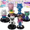 Dollhouse 6pcs Gabbys Cute Figure Model Toy Doll Pvc Ornament Kids Gift Decor