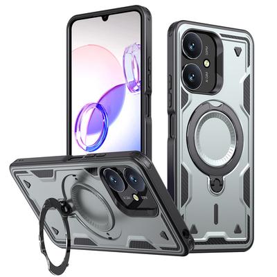 For Xiaomi Redmi 13C 4G 5G, 13R, POCO M6 5G Case Magnetic Anti-drop Hard PC Ring Bracket Suction Back Cover