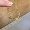 Handmade Natural Citrine Bracelet With Rutilated Quartz Beads 8mm Large Stylish Minimalist Womens Jewelry Gift