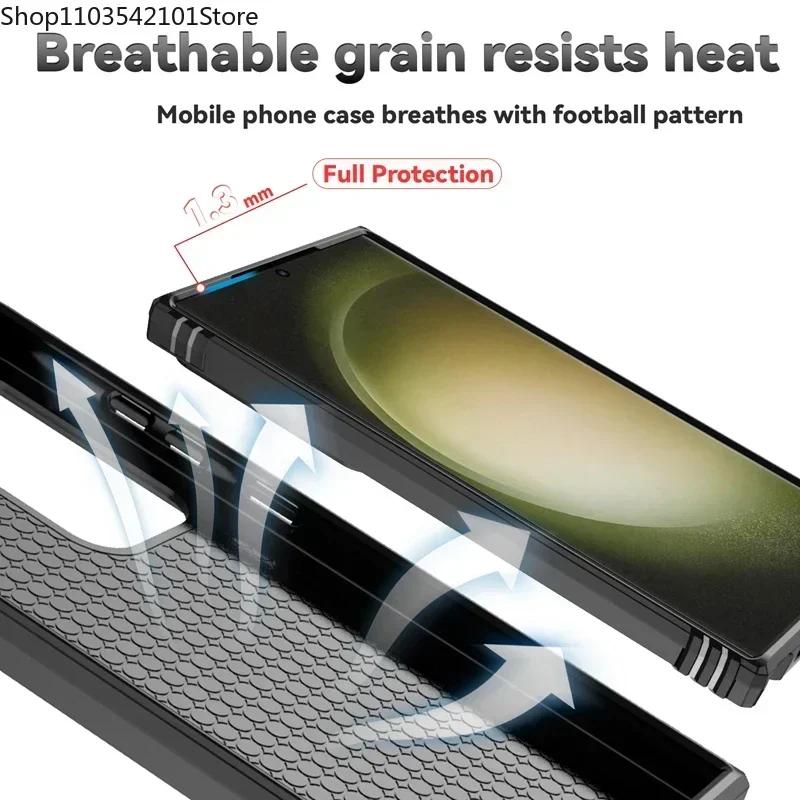 Slide Camera Lens Military Grade Armor Case For Samsung Galaxy S25 Ultra Plus S24FE A16 A06 A26 A36 A56 Holder Ring Stand Cover