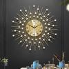 Gold Large Wall Clock Metal Silent Modern Luxury Nordic Clocks Wall Home Decor Gold Wall Watches Living Room Decoration Gift