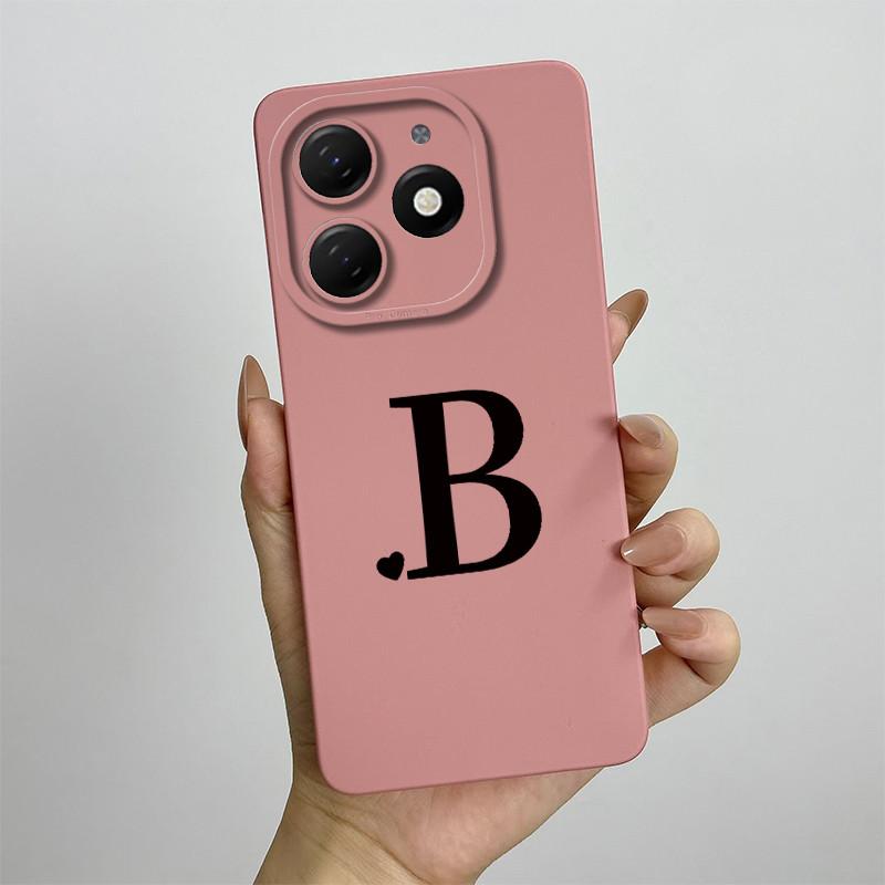 For Tecno Spark 20 Pro Case Tecno Spark 20 Phone Case Tecno Spark 20C BG7n BG7 KJ5 KJ6 Cute Initial Letters Matte TPU Soft Cover
