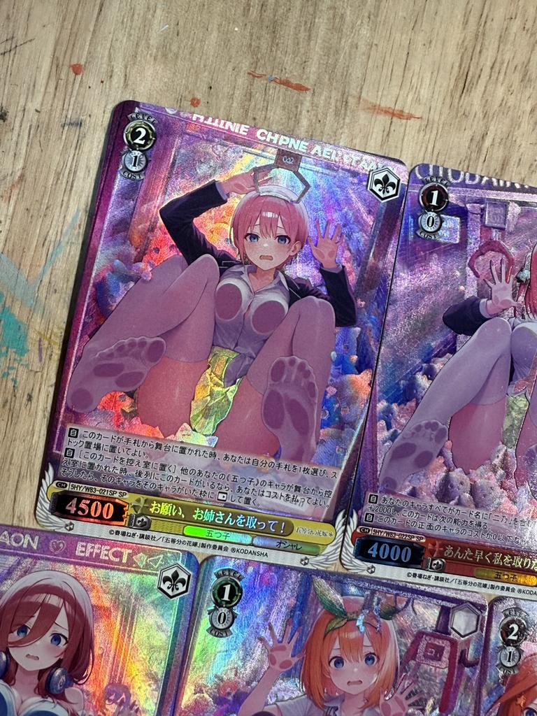 Diy the Quintessential Quintuplets Self Control Anime Trading Flash Card Gilded Signature Collectible Cartoon 63x88mm