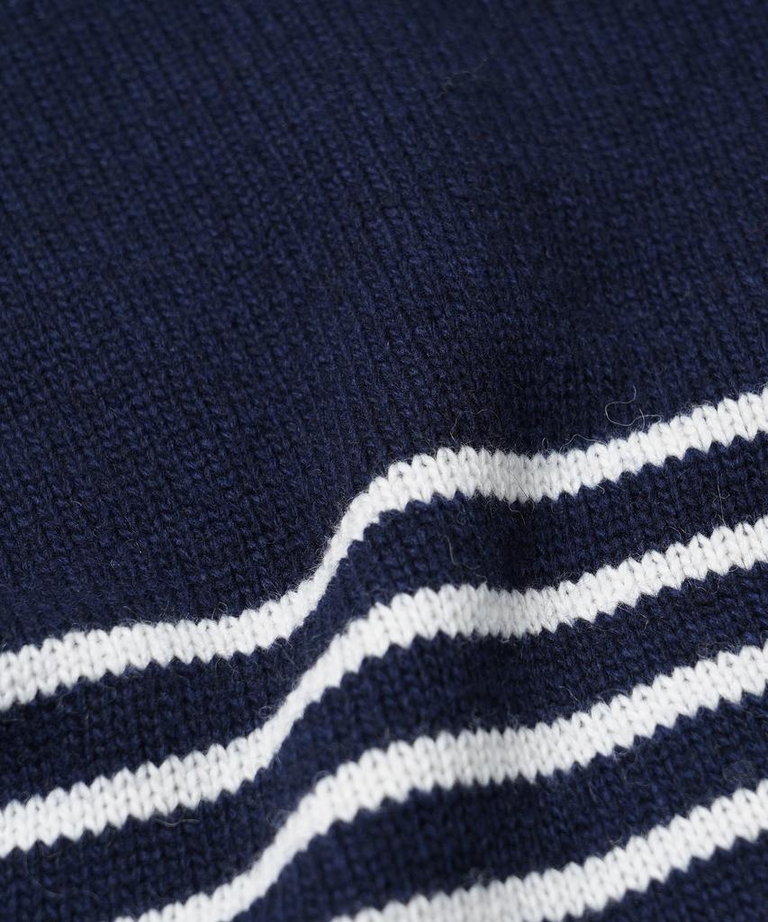 FRIZMWORKS Wool Stripe Relax Knit _ Navy