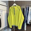 Waffle Knit Stand Collar Fleece-Lined Unisex Half-Zip Long-Sleeve Base Layer Tee