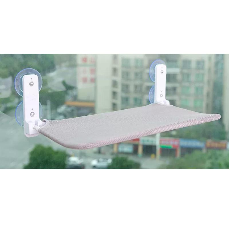 

Cats Window Hammock Suction Cup Cat Bed For Windowsill Use With Removable Cover сірий колір