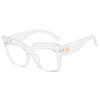 Oversized Women's Glasses Frame  Fashion Blue Purple Computer Eyeglasses Men Retro Square Frames Transparent Lens Eyewear