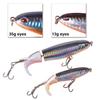 14cm Topwater Fishing Lure Whopper Popper Artificial Bait Hard Plopper Soft Rotating Tail Fishing Tackle Fishing Bait