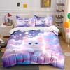 Dreamy Cat Themed Decor Set Multiple Sizes Kid'S And Adults' Bedroom Exquisite 3Pc Bedding Set, Gift