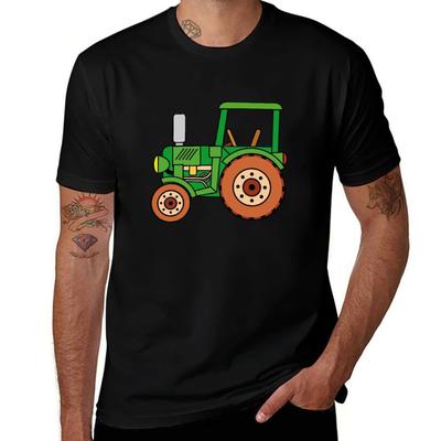 Green Tractor TShirt Long Lasting Casual TShirt