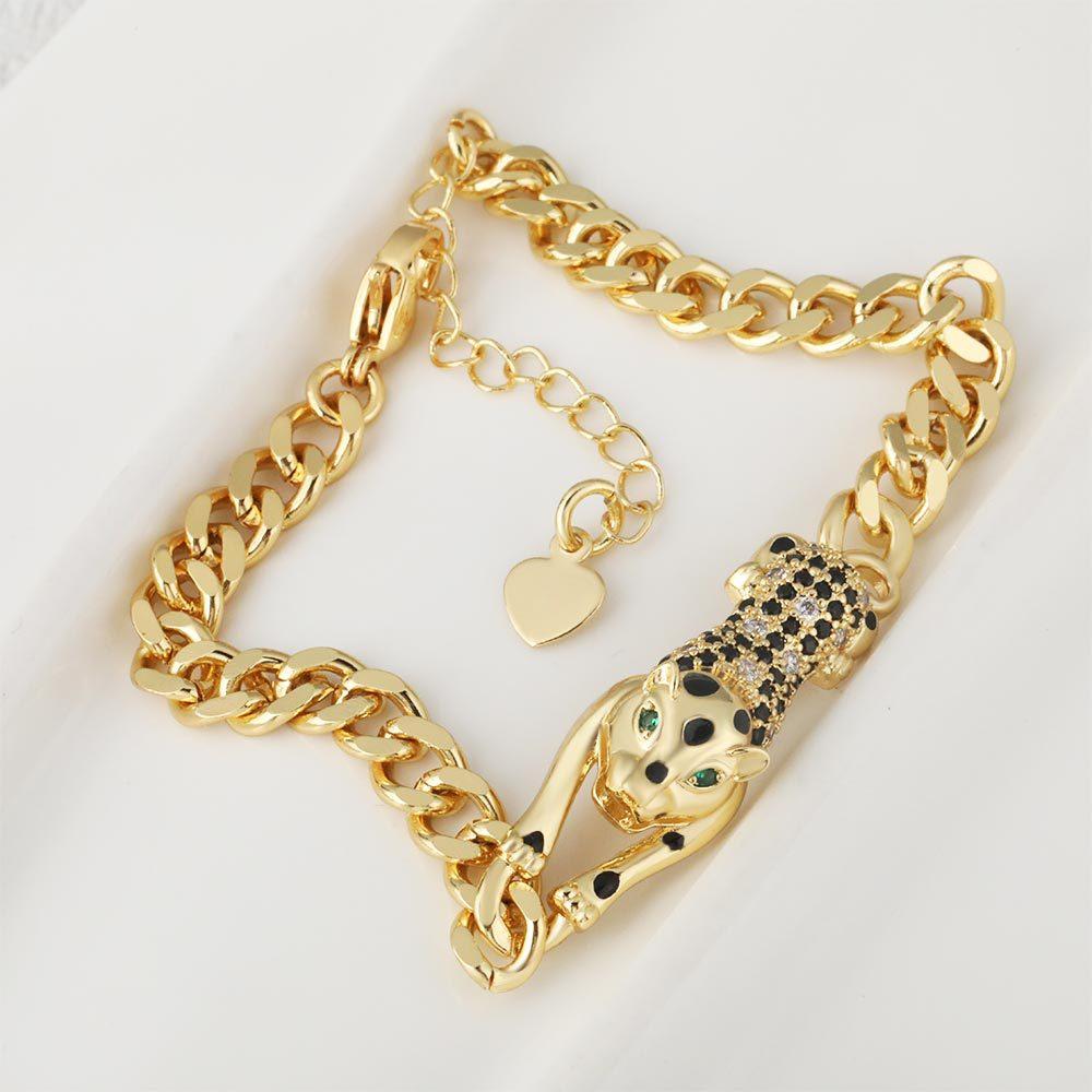 Nieuwe Europese en Amerikaanse Hip Hop Cubaanse Ketting Jaguar Armband Ketting Armband